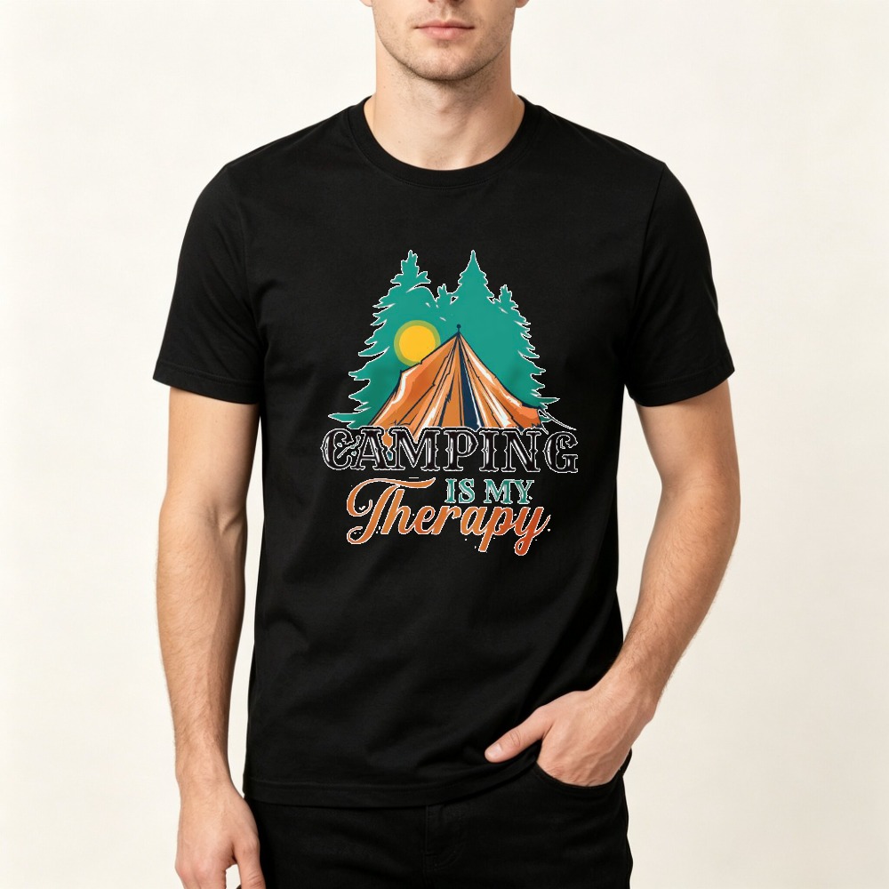 Outdoor Adventure Therapy - Koszulka „Camping Is My Therapy” –